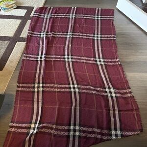 Burberry Burgundy Plaid Scarf